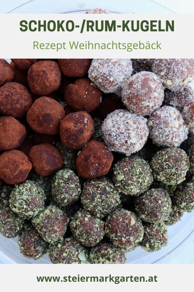Rezept für feine Rum- oder Schokokugeln - Steiermarkgarten